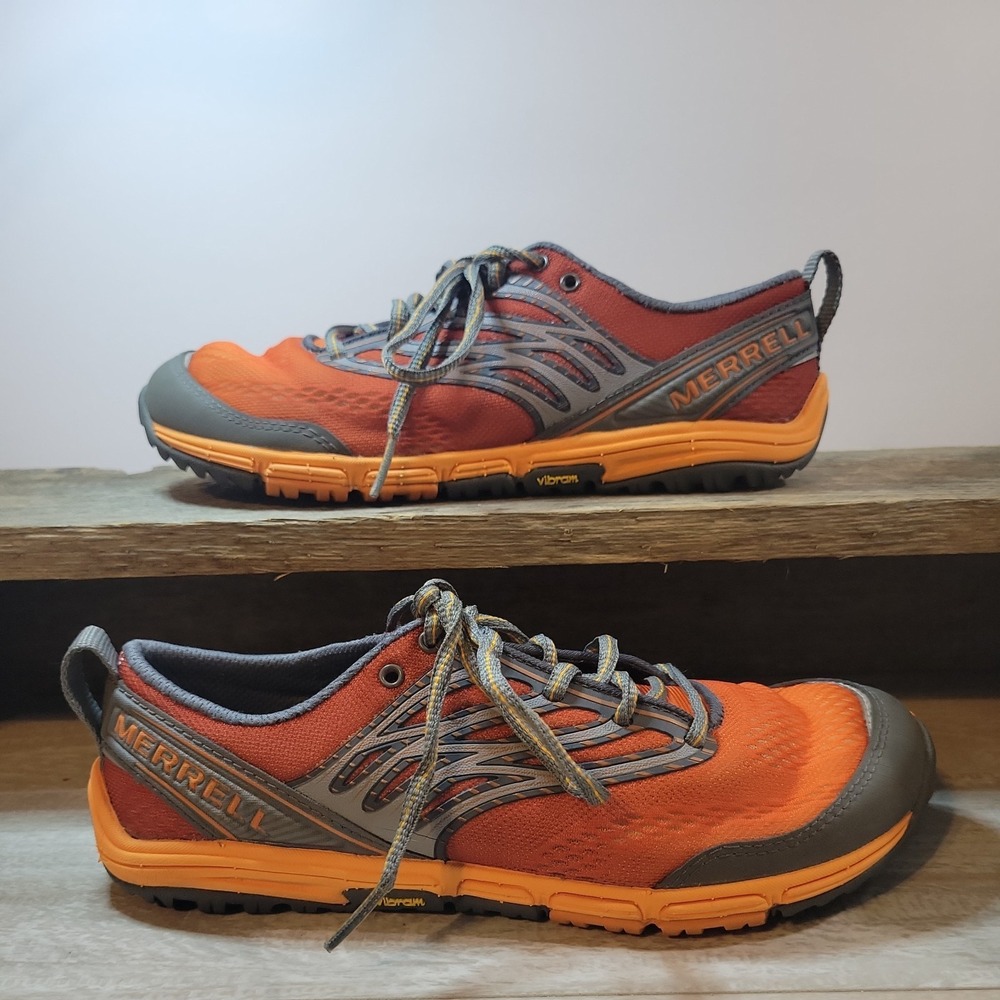 Merrell M Connect Series Vibram Grey Orange Lightweight Shoes Womens 5.5